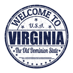 Welcome to Virginia stamp