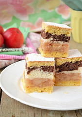 apple pie in two-color biscuit