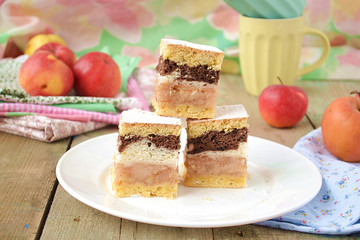 apple pie in two-color biscuit