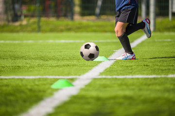 Obraz premium football soccer training for children