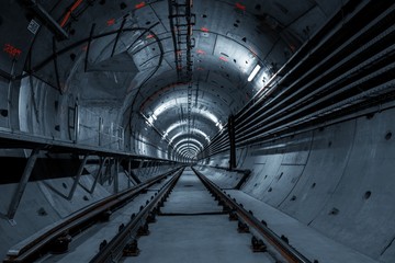 Fototapeta premium Underground tunnel for the subway