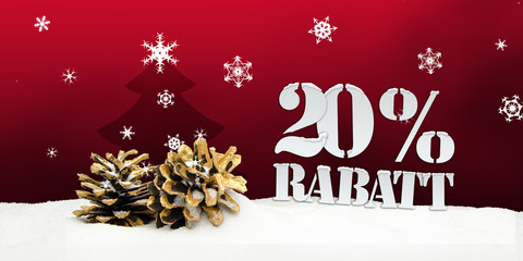 Christmas Snow Pinecone 20% Rabatt Discount