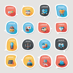 Valentine’s Day speech bubble banner flat design background se