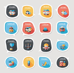 Valentine’s Day speech bubble banner flat design background se