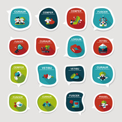 Valentine’s Day speech bubble banner flat design background se