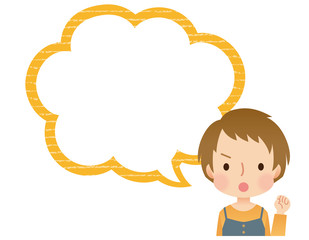 女性　吹き出し　主婦