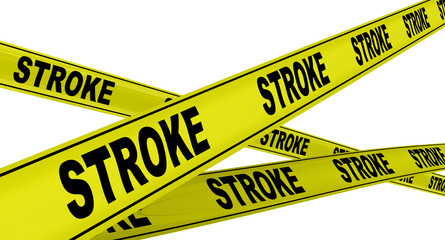 Инсульт (stroke). Желтая оградительная лента