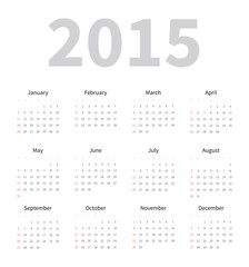 Calendar 2015 Template