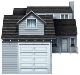 A big grey residential property