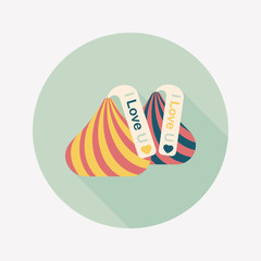 Valentine's Day chocolate flat icon with long shadow,eps10