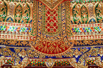 Thai art abstract background Base Buddha detail