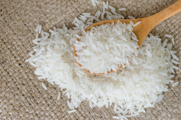 white rice grains