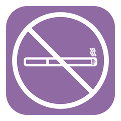 No smoke icon. Stop smoking symbol. Vector.