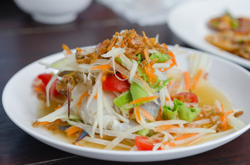 Som Tum with crab