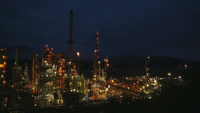 Oil Refinery Twilight