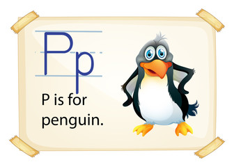 A letter P for penguin