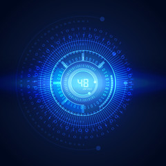 illustration of binary code on abstract technology background