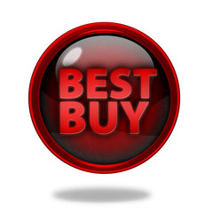 Best buy circular icon on white background