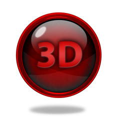 3d circular icon on white background