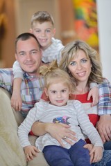 Obraz premium happy young family at home