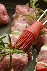 Meat skewers Pinchos de carne Spiedini di Expo Mailand 2015