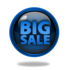 Big sale circular icon on white background