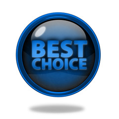 Best choice circular icon on white background