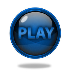 play circular icon on white background