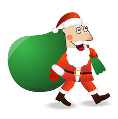 Santa claus with the sack of gifts
