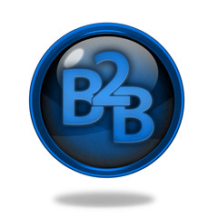 B2B circular icon on white background