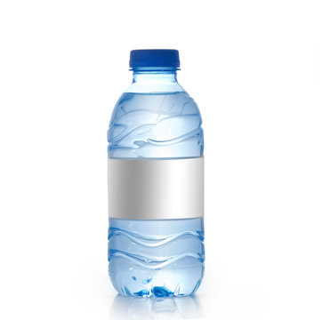 Water bottle with blank label Isolated , Water Bottle Mockup
