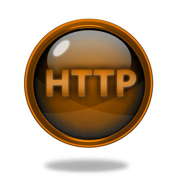 http circular icon on white background