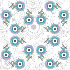 Seamless floral pattern, decorative background