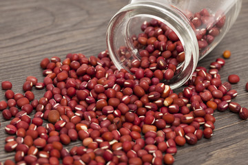 Adzuki bean, typical red beans of East Asian cuisine
