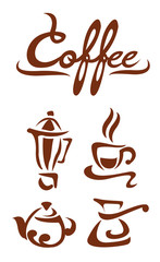 coffee icons vector