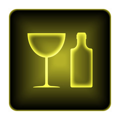 Bottle and glass icon