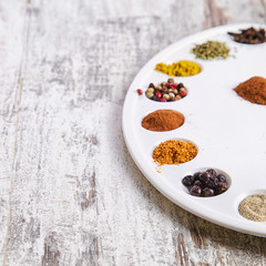 spices on a palette pictorial