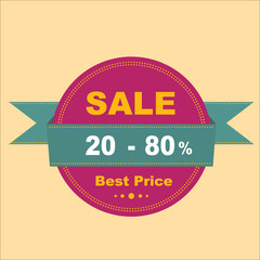 Sale labels vintage  -  vector