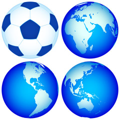 Globes and map