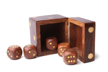 Dice wooden set