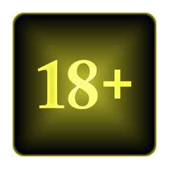 Fototapeta premium 18 plus icon