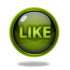 like circular icon on white background