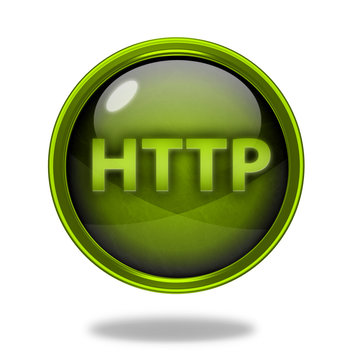http circular icon on white background