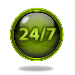 Support circular icon on white background