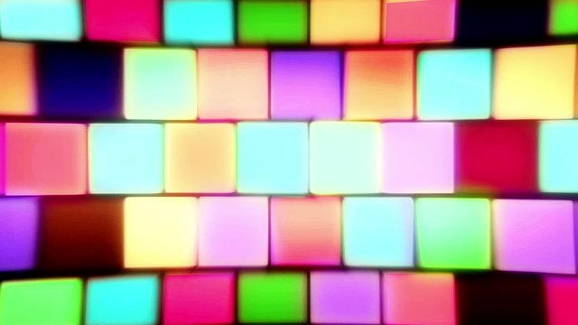Colorful Block Wall Lights Flashing