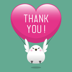 Thank you card design in vector