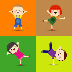 An illustration of little kids