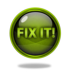 Fix it circular icon on white background