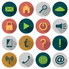 Flat Media icons