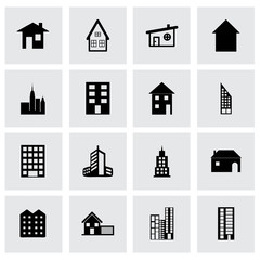 Fototapeta premium Vector building icon set